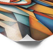 キュビ鮮やかスポートレート抽象芸術幾何学芸術 フォトプリント            (角)