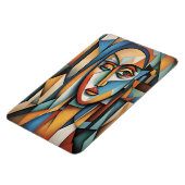 キュビ鮮やかスポートレート抽象芸術幾何学芸術 マグネット (左側)