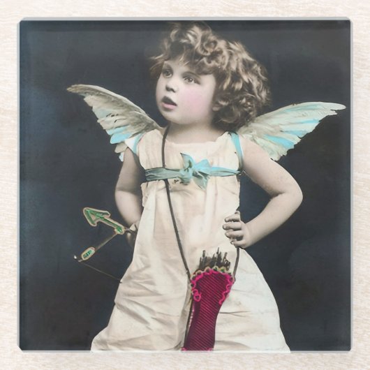 キュピ怒ッド ガラスコースター (正面)