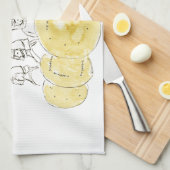 キュファンシーッパビおもしろいスケット警察水彩画 キッチンタオル (四つ折り)