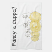 キュファンシーッパビおもしろいスケット警察水彩画 キッチンタオル (縦)