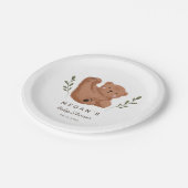 キュブベアテーマベビーシャワー ペーパープレート (アングル)