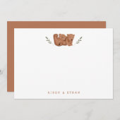 キュブベアーウッドランドツインズ サンキューカード (正面/裏面)