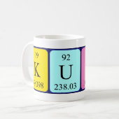 キュブラ周期表名mug コーヒーマグカップ (正面左)