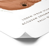 キュブ素朴ベア赤ちゃんシャワーカスタムサイン ポスター (角)