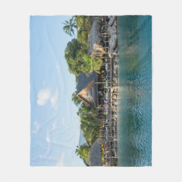 キュラカオシーアクアリウムビーチデザイン フリースブランケット