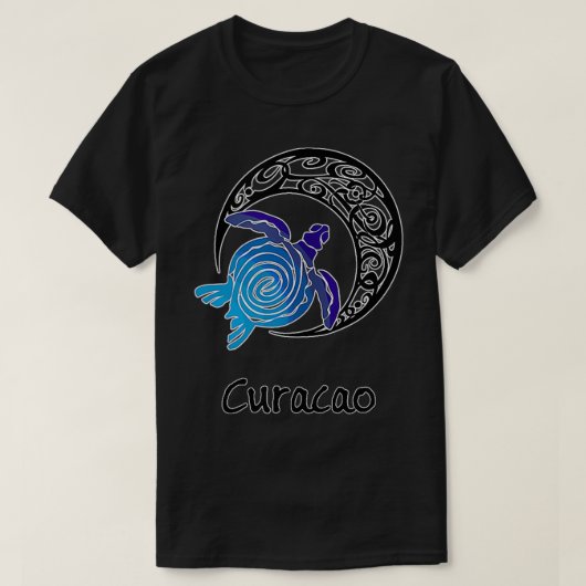 キュラカオトライバルカメデザイン土産 Tシャツ (デザイン正面)