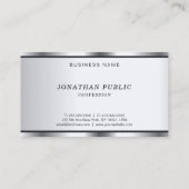 キュラシブフォントシルバールッモダンクエレガントグラマー 名刺 (裏面)