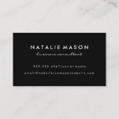 キュラシブモノグラムオンブラック 名刺 (裏面)