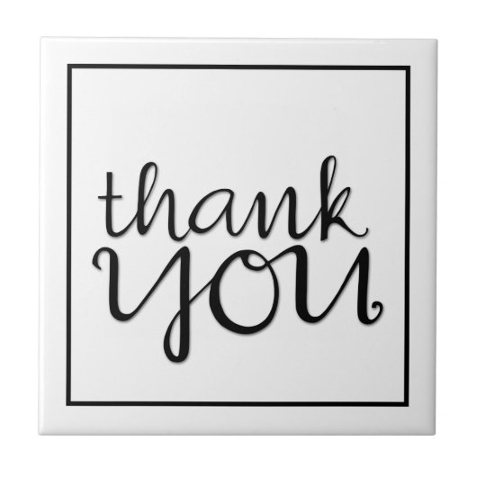 キュラシブ黒タイルありがとう タイル (正面)