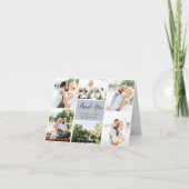 キュラシブ |の結婚写真コラージュ サンキューカード (正面)