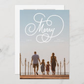 キュラシースクリッメリートフローリッシュフルフォトホリデー シーズンカード (正面/裏面)