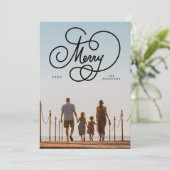 キュラシースクリッメリートフローリッシュフルフォトホリデー シーズンカード (スタンド正面)