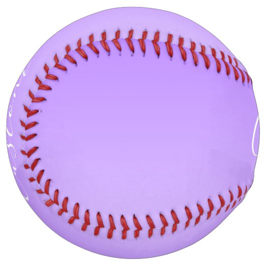 キュラシースクリプト名と編集可能ライトパープルグラデーション ソフトボール (正面左)