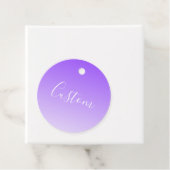 キュラシースクリプト名と編集可能ライトパープルグラデーション フェイバータグ (インサイチュ)