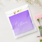 キュラシースクリプト名と編集可能ライトパープルグラデーション フェイバーバッグ (封をした状態)