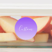 キュラシースクリプト名と編集可能ライトパープルグラデーション ラベル (貼付)