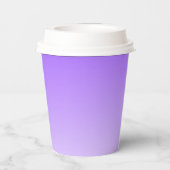 キュラシースクリプト名と編集可能ライトパープルグラデーション 紙コップ (裏面)