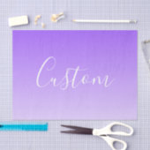 キュラシースクリプト名と編集可能ライトパープルグラデーション 薄葉紙 (クラフト)