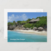 キュラソーからの挨拶(カスタマイズ可能) ポストカード (正面/裏面)