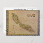 キュラソーのはがき地図 ポストカード (正面/裏面)