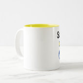 キュラソーの誰かが私を愛している ツートーンマグカップ (正面左)