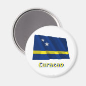 キュラソー国旗と名称 マグネット (正面/裏面)