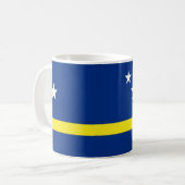 キュラソー国旗のセラミックマグカップ コーヒーマグカップ (正面左)