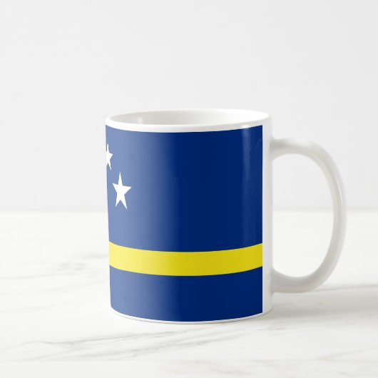 キュラソー国旗のセラミックマグカップ コーヒーマグカップ (右)