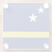 キュラソー国旗 ガラスコースター (裏面)