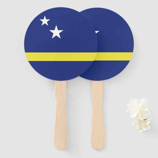 キュラソー国旗 ハンドファン (正面&裏面)