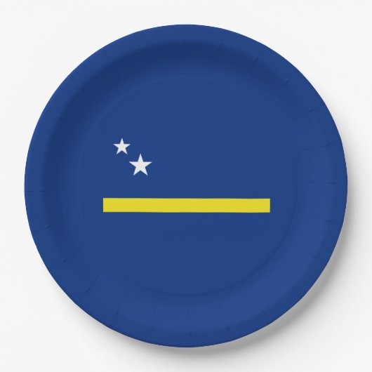 キュラソー国旗 ペーパープレート (正面)