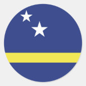 キュラソー国旗 ラウンドシール (正面)