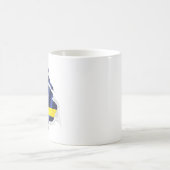 キュラソー裂けた旗 コーヒーマグカップ (中央)