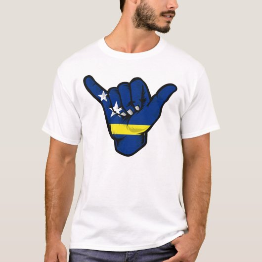 キュラソー・シャカハンド フラッグ Tシャツ (正面)