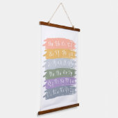 キュラッスペインのプのアルファベットの美的筆跡 吊り下げ型タペストリー (傾斜あり)