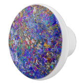 キュラントツ葉リーアートセラミックタイルノブ セラミックノブ (右)