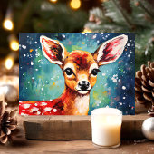 キュリアスファーンのカラフルな冬のクリスマス シーズンカード