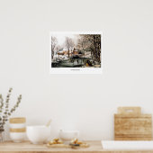 キュリエ&イヴのリトグラフ：冬の娯楽 ポスター (キッチン)