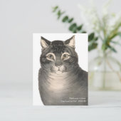 キュリエ&イヴ猫かわいいビクトリアンファインアート ポストカード (スタンド正面)