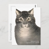 キュリエ&イヴ猫かわいいビクトリアンファインアート ポストカード (正面/裏面)