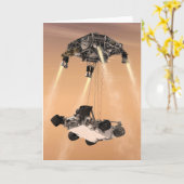 キュリオシティ下降の間のスカイクレーンの火星 カード (黄色い花)