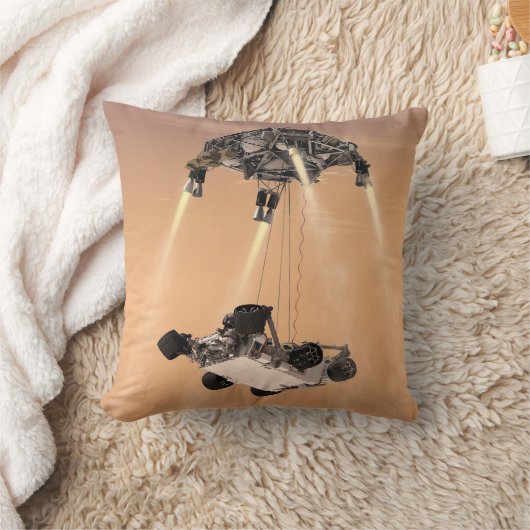 キュリオシティ下降の間のスカイクレーンの火星 クッション (ブランケット)