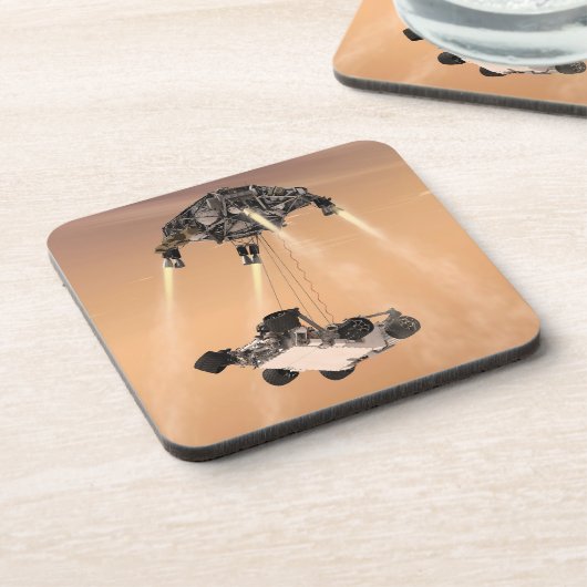 キュリオシティ下降の間のスカイクレーンの火星 コースター (左側)