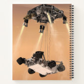 キュリオシティ下降の間のスカイクレーンの火星 ノートブック (裏面)