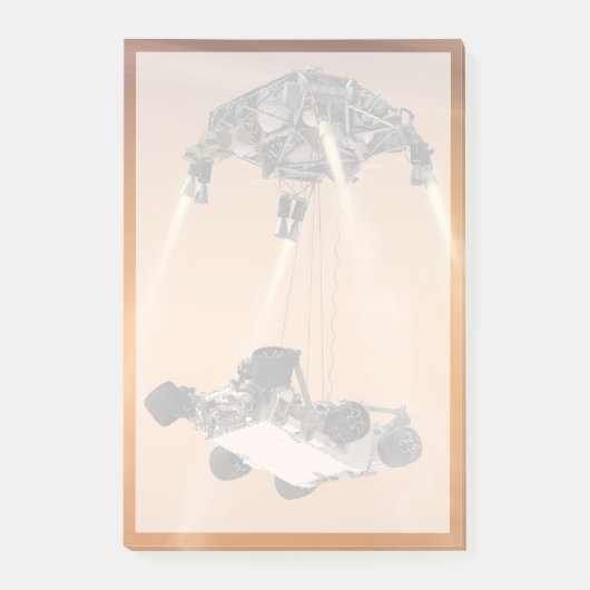 キュリオシティ下降の間のスカイクレーンの火星 ポストイット (正面)