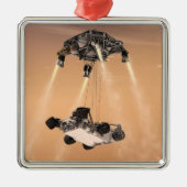 キュリオシティ下降の間のスカイクレーンの火星 メタルオーナメント (正面)