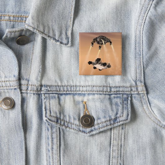 キュリオシティ下降の間のスカイクレーンの火星 缶バッジ (インサイチュ)