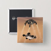 キュリオシティ下降の間のスカイクレーンの火星 缶バッジ (正面&裏面)