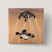 キュリオシティ下降の間のスカイクレーンの火星 缶バッジ (正面)